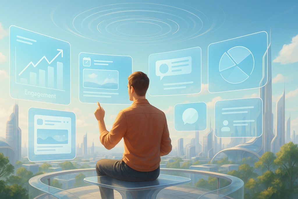 איך בינה מלאכותית (AI) יכולה לחסוך לך זמן וכסף בניהול הרשתות החברתיות.